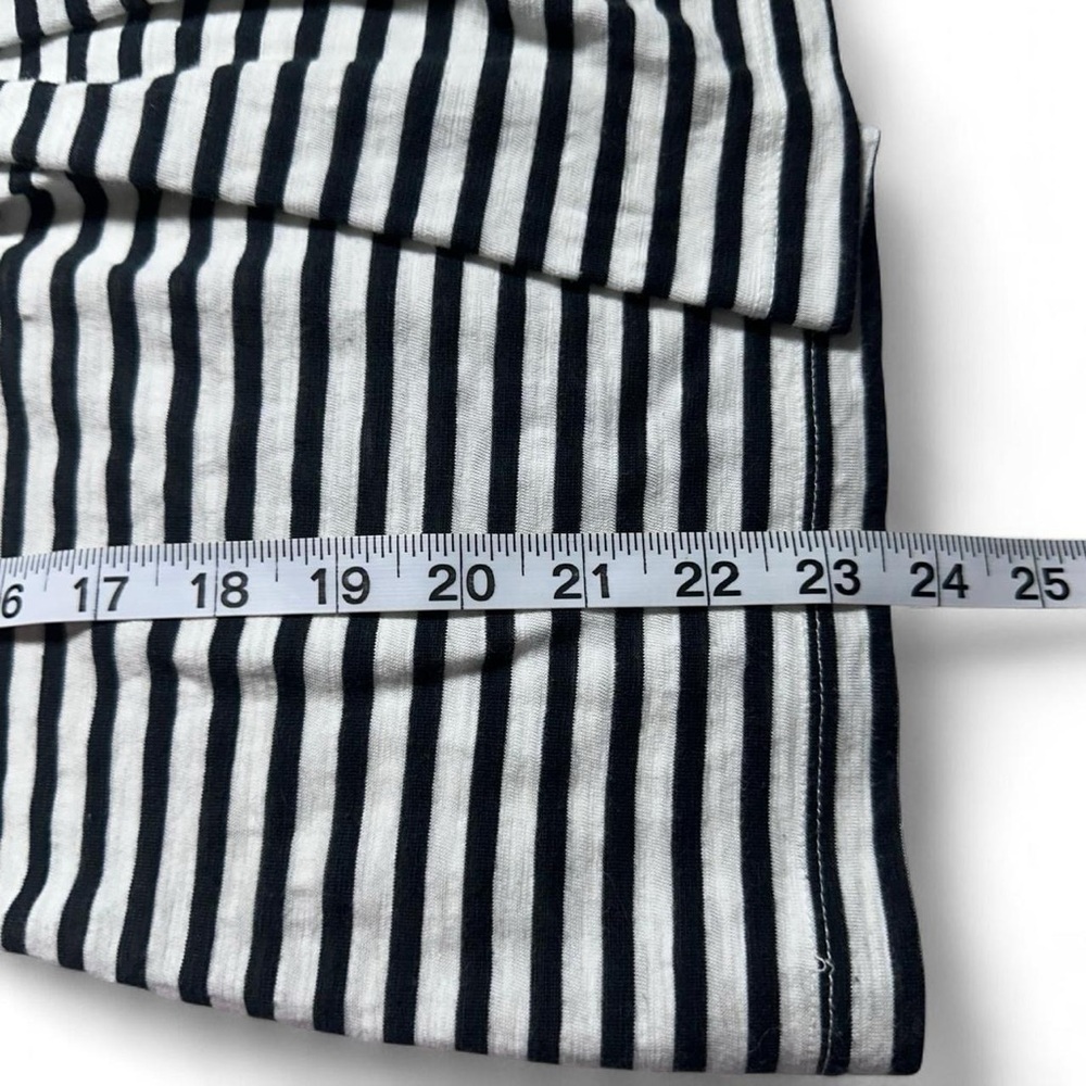 Anthropologie Postmark Sleeveless Stripe Black White Tank Top Embroidery Small - Picture 7 of 7